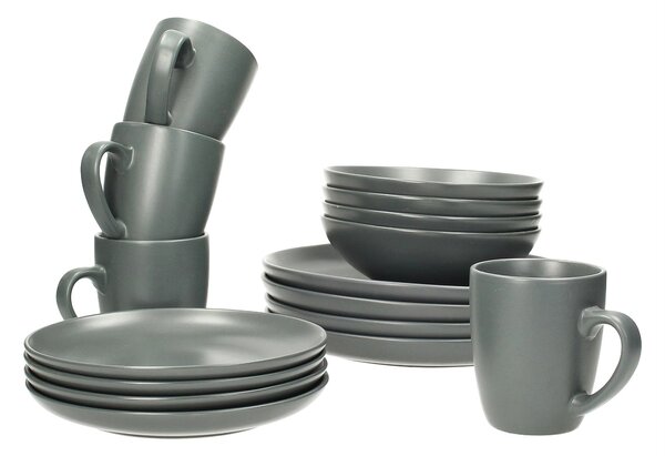 Súprava riadu Vivo Dark Grey 4/16