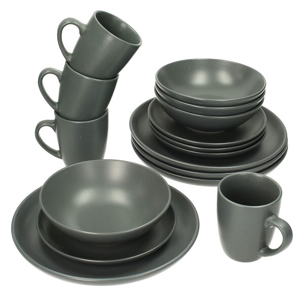 Súprava riadu Vivo Dark Grey 4/16