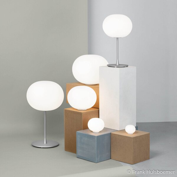 Stolové Lampa FLOS, GLO-BALL, stmievateľné, Biela, Obývacia izba, Sklo, Dizajnový