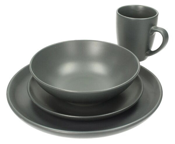 Súprava riadu Vivo Dark Grey 4/16
