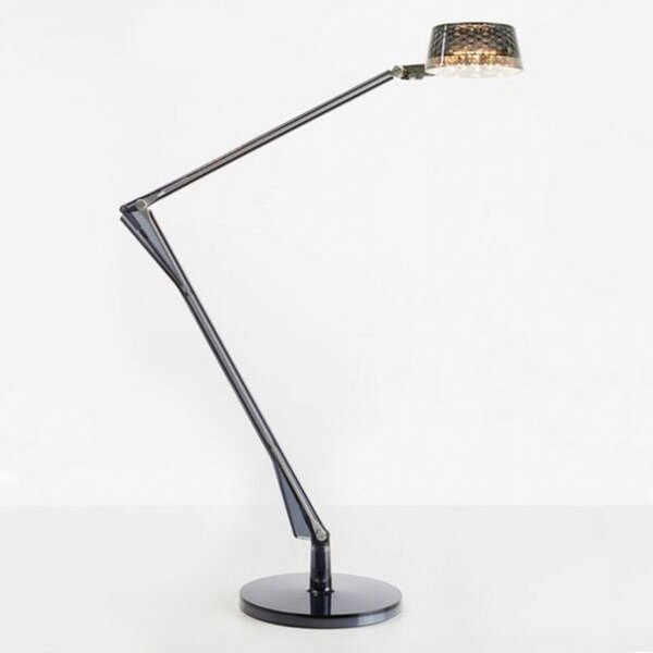 Stolové Lampa Kartell, Aledin Dec, Sivá, Obývacia izba, Plast, Moderný