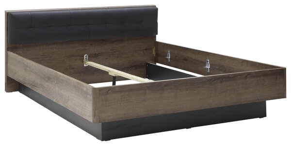 POSTEĽ, 180/200 cm, čierna, farba duba Carryhome - Postele
