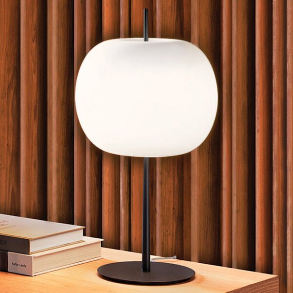 Stolové Lampa kdln, Kushi, stmievateľné, Biela, Obývacia izba, Sklo, Dizajnový