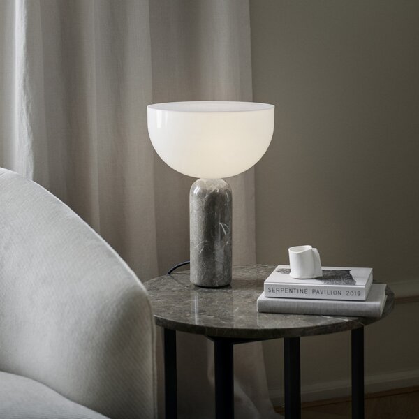 Stolové Lampa New Works, Kizu Small, Sivá, Obývacia izba, Kameň, Dizajnový
