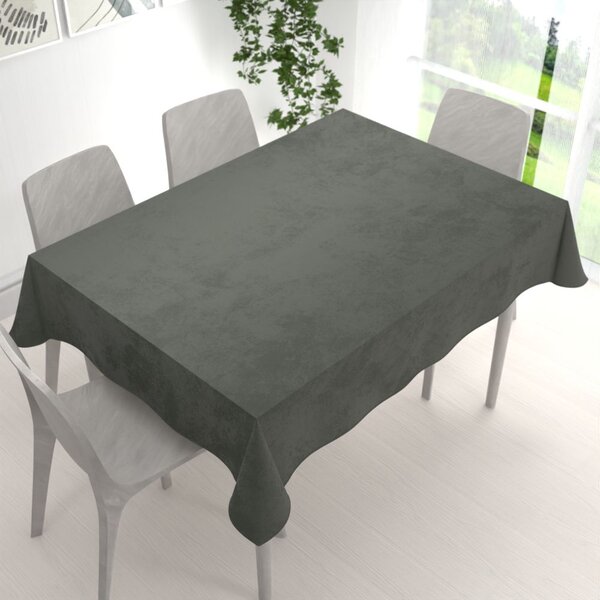 Biante Zamatový obdĺžnikový obrus Velvet Premium SVP-021 Tmavo sivozelený 50x100 cm