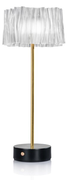 Stolové Lampa Slamp, Accordéon Battery, stmievateľné, Transparentná, Obývacia izba, Kov, Dizajnový