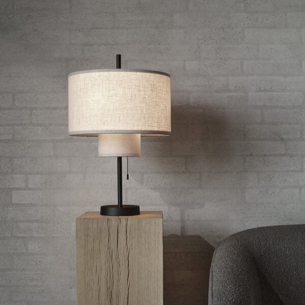 Stolové Lampa New Works, Margin, Béžová, Obývacia izba, Tkanina / Textil, Dizajnový