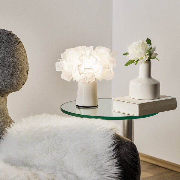 Stolové Lampa Slamp, CLIZIA, Biela, Obývacia izba, Plast, Dizajnový