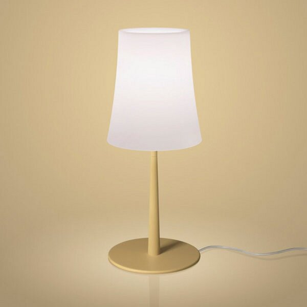 Stolové Lampa Foscarini, Birdie Easy, Žltá, Obývacia izba, Kov, Dizajnový