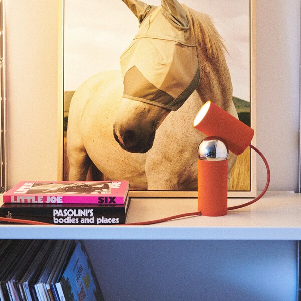 Stolové Lampa FLOS, Bilboquet, Červená, Obývacia izba, Plast, Dizajnový