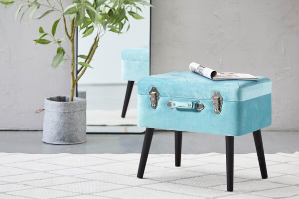 TABURETKA, drevo, textil, kompozitné drevo, 50/46/35 cm Xora - Kreslá