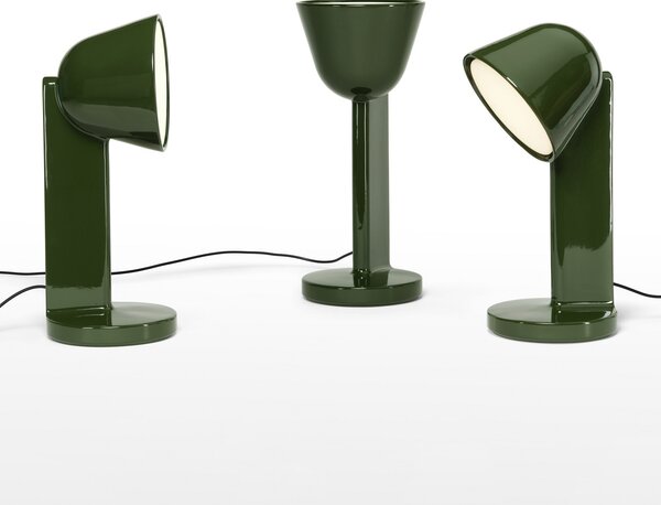 Stolové Lampa FLOS, Céramique Down, stmievateľné, Zelená, Obývacia izba, Keramika, Dizajnový