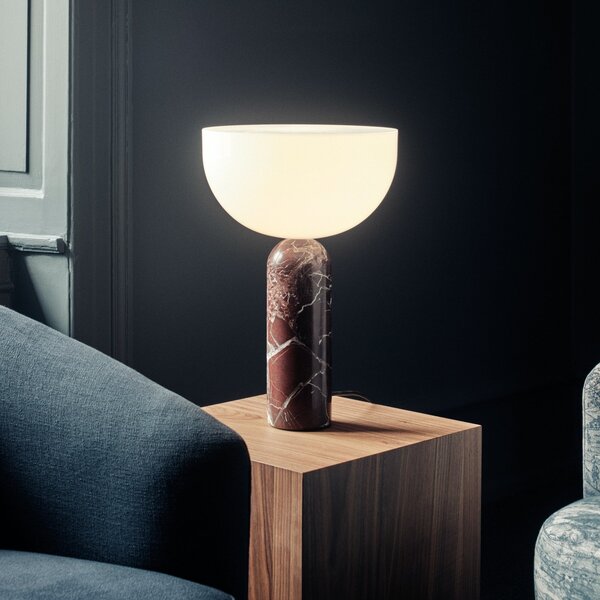 Stolové Lampa New Works, Kizu Large, Červená, Obývacia izba, Mramor, Dizajnový