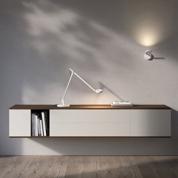 Stolové Lampa Rotaliana, String T1 DTW, stmievateľné, Biela, Pracovňa, Kov, Dizajnový