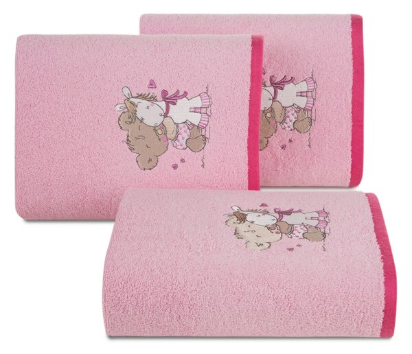 DETSKÝ BAVLNENÝ UTERÁK BABY43 SADA 6KS 50X90 CM RUŽOVÁ