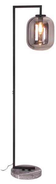 Stojacie Lampa By Rydéns, Leola, Čierna, Obývacia izba, Sklo
