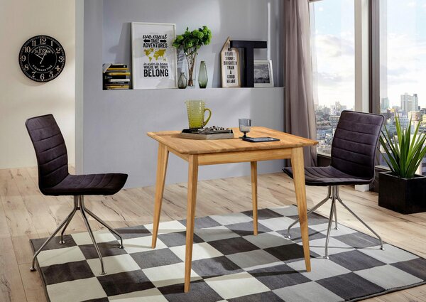 JEDÁLENSKÝ STÔL, divoký dub, farba duba, 80/80/76 cm Carryhome - Stoly