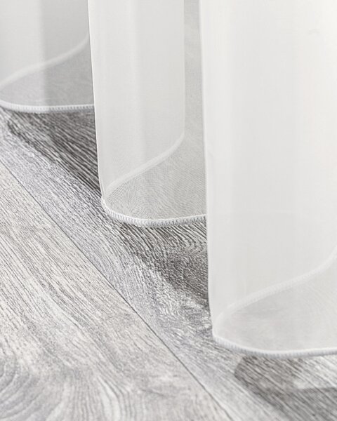 Záclona s riasením WAVE farba produktu krémová látka polopriehľadný, lesklá
