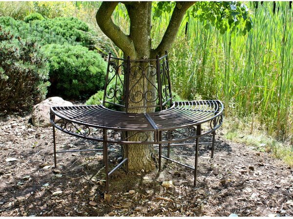 Čierna kovová záhradná lavica Narvi - Garden Pleasure