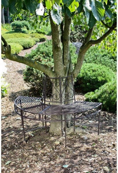 Čierna kovová záhradná lavica Narvi - Garden Pleasure