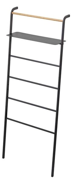 Čierny vešiak s poličkou YAMAZAKI Tower Ladder
