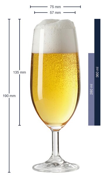 TULIPÁNOVÝ POHÁR NA PIVO Leonardo - Pivové poháre & krígle