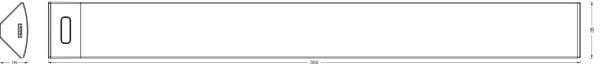 Osram - stmievateľné LED svietidlo pod kuchynskú linku so senzorom LINEAR ANGLE LED/5W/230V 35 cm čierne