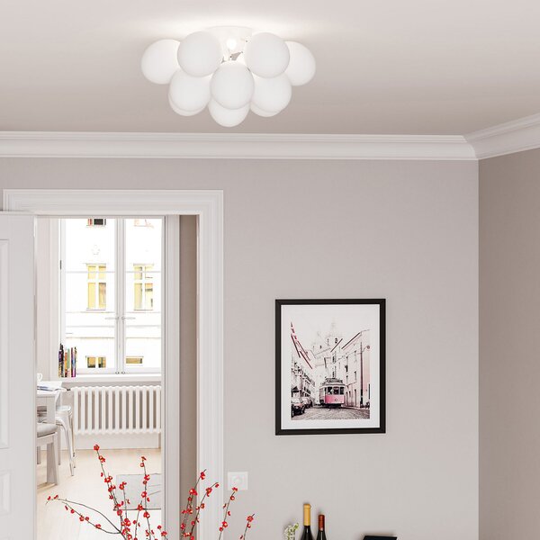 Stropné Lampa By Rydéns, Gross, stmievateľné, Biela, Obývacia izba, Sklo, Dizajnový