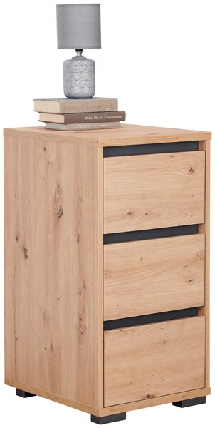 NOČNÝ STOLÍK, antracitová, farba duba, 40/79/48 cm Carryhome - Obývacie zostavy