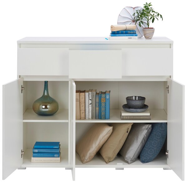 KOMODA, biela, 120/103/48 cm Carryhome - Komody