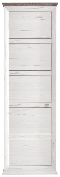 PREDSIEŇOVÁ SKRIŇA, sivá, biela, 64,2/196,5/38,5 cm Hom`in - Skrine do chodby
