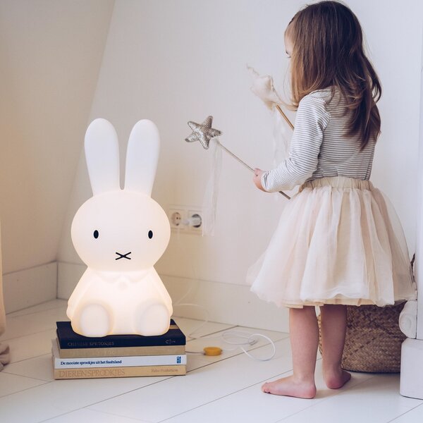 Stolové Lampa Mr Maria, Miffy, stmievateľné, Biela, Detská izba, Plast