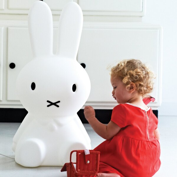 Stojacie Lampa Mr Maria, Miffy, stmievateľné, Biela, Detská izba, Plast