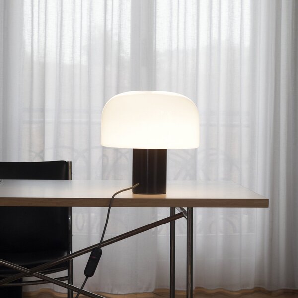 Stolové Lampa FLOS, Bellhop Glass T, stmievateľné, Biela, Obývacia izba, Sklo