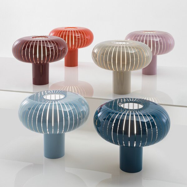 Stolové Lampa Kartell, Teresa, stmievateľné, Modrá, Obývacia izba, Plast, Dizajnový