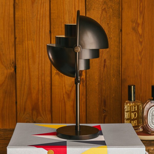 Stolové Lampa GUBI, Multi-Lite, stmievateľné, Čierna, Obývacia izba, Kov, Dizajnový