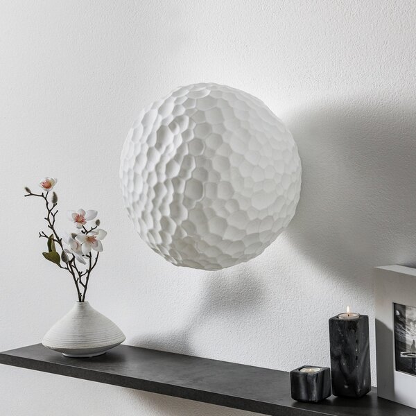 Nástenné Svietidlo Artemide, Meteorite, stmievateľné, Biela, Obývacia izba, Sklo, Dizajnový