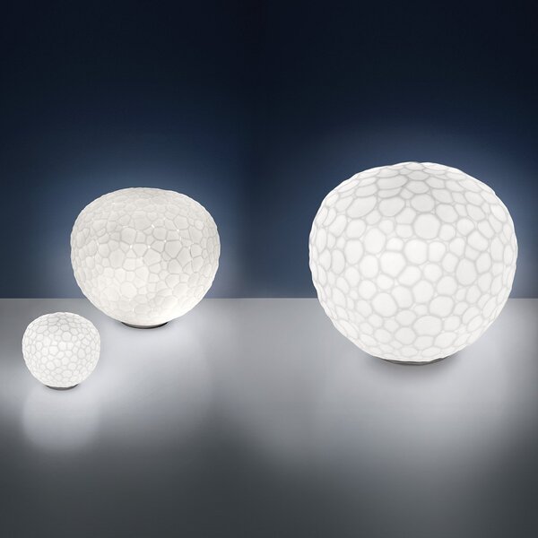 Stolové Lampa Artemide, Meteorite, stmievateľné, Biela, Obývacia izba, Sklo, Dizajnový