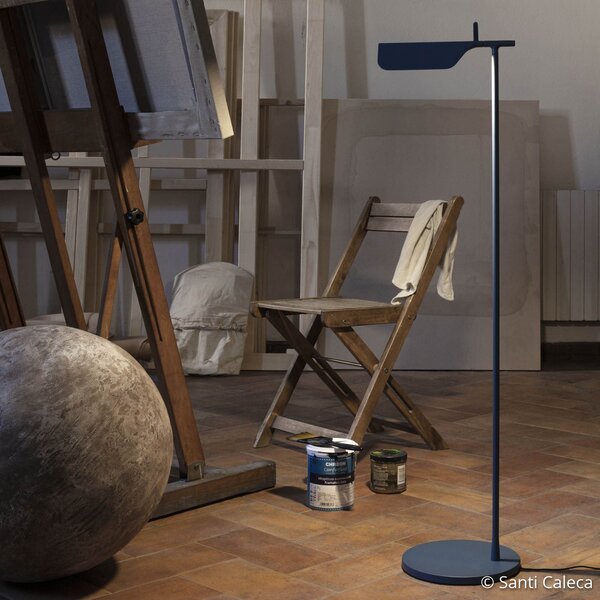 Stojacie Lampa FLOS, Tab F, Modrá, Obývacia izba, Kov, Dizajnový
