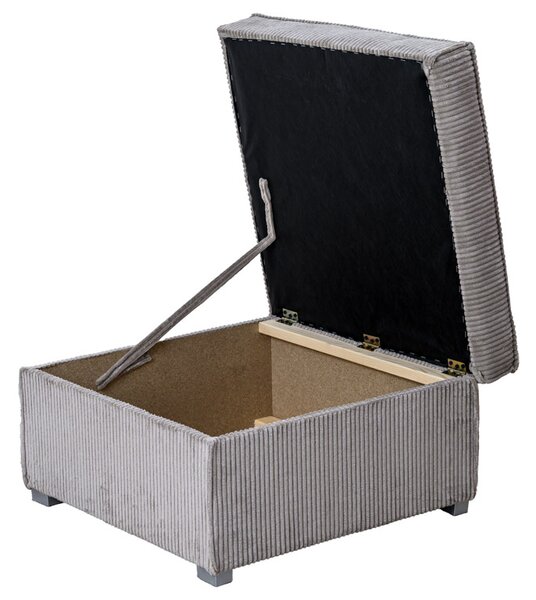 Horčicový taburet SMART COSARO s úložným priestorom 65x65 cm