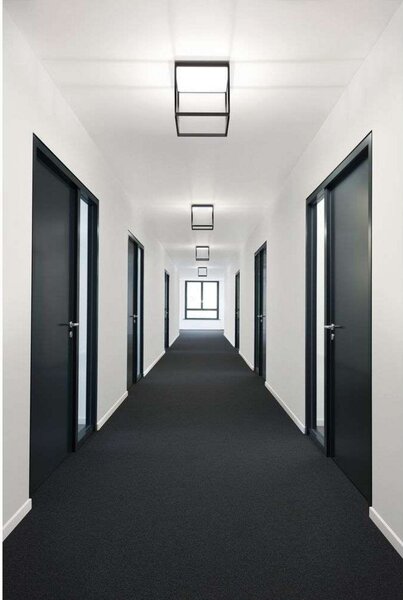 Stropné Lampa Serien Lighting, stmievateľné, Čierna, Obývacia izba, Hliník