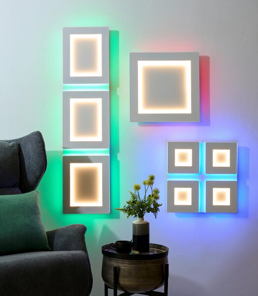 STROPNÉ LED SVIETIDLO, 45/45/5 cm Eglo - Interiérové svietidlá