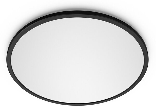 Stropné Lampa Philips, Superslim, stmievateľné, Čierna, Kúpeľňa, Kov