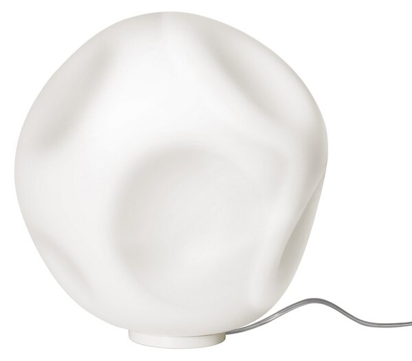 Stolové Lampa Foscarini, Hoba Grande, stmievateľné, Biela, Obývacia izba, Sklo, Dizajnový