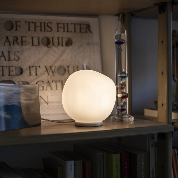 Stolové Lampa Foscarini, Hoba Piccola, Biela, Obývacia izba, Sklo, Dizajnový