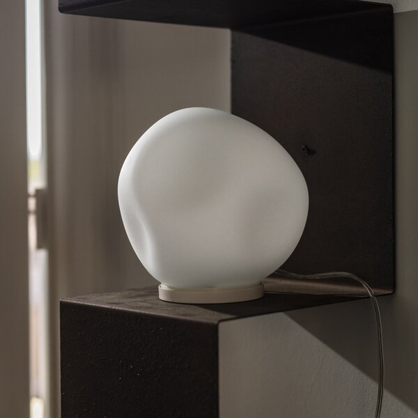 Stolové Lampa Foscarini, Hoba Midi, Biela, Obývacia izba, Sklo, Dizajnový
