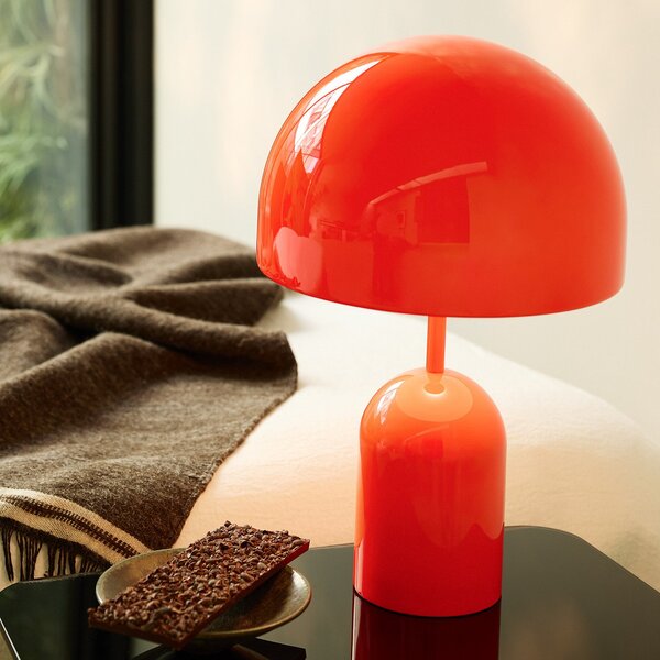 Stolové Lampa Tom Dixon, Bell, stmievateľné, Červená, Obývacia izba, Kov, Dizajnový