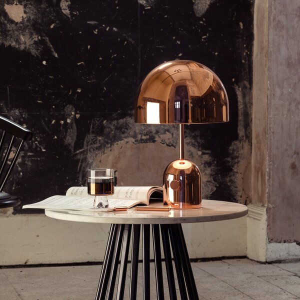 Stolové Lampa Tom Dixon, Bell, stmievateľné, Meď, Obývacia izba, Kov, Dizajnový