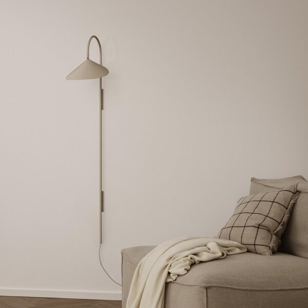 Nástenné Svietidlo ferm LIVING, Arum Swivel Tall, Béžová, Obývacia izba, Kov, Dizajnový