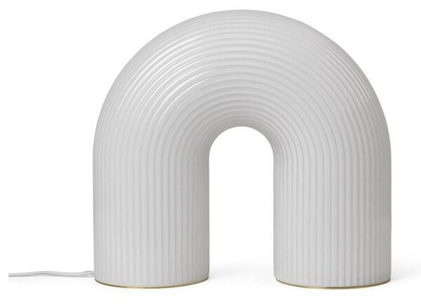 Stolové Lampa ferm LIVING, Vuelta, stmievateľné, Biela, Obývacia izba, Sklo, Dizajnový